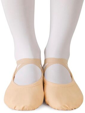 🩰 TXJ Sports Ballet Shoes Nude Tan Cross Strap Flats | SIZE 6 | Worn Once